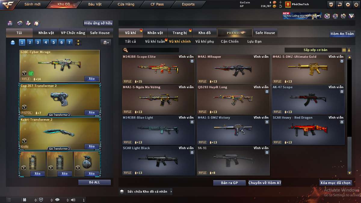 shop acc cf uy tin gia re
